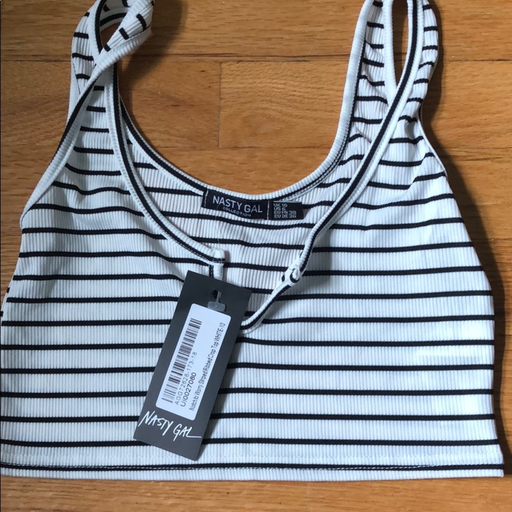 Nasty Gal black and white bralette/crop top!